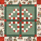 Candy Cane Hearts Quilt Pattern